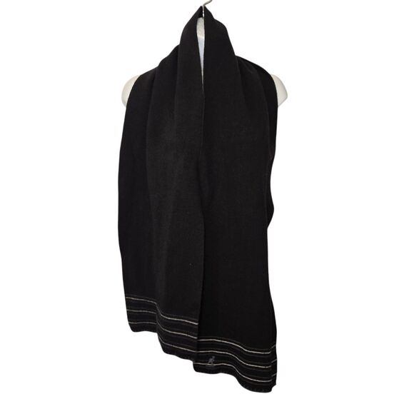 Kangol Other - Kangol Black Wool Blanket Stripes Scarf 10.5" x 65"